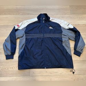 Reebok Fully Lined Embroidered Denver Broncos Windbreaker, size XXL